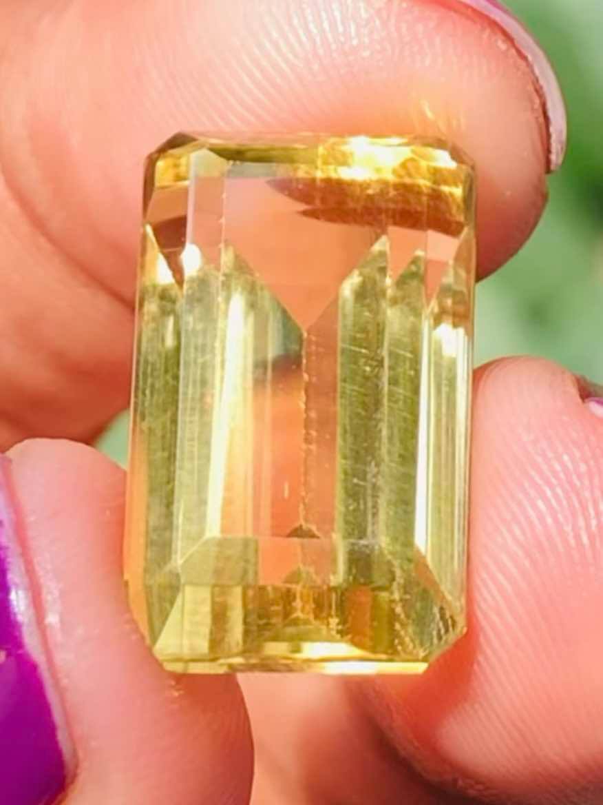Amazing 14.00 Cts Genuine Citrine Faceted Loose Gemstone