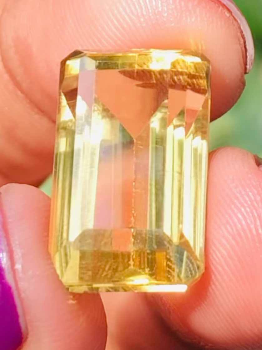 Amazing 14.00 Cts Genuine Citrine Faceted Loose Gemstone
