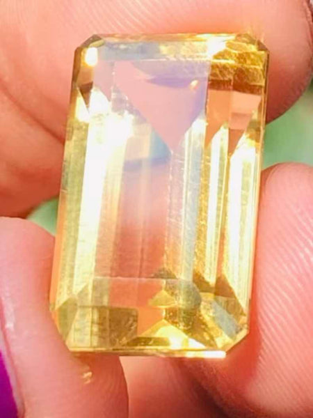 Amazing 14.00 Cts Genuine Citrine Faceted Loose Gemstone