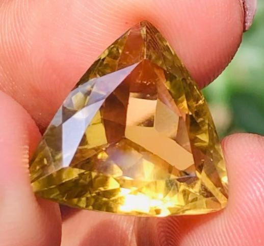 Stunning 11.00 Cts Genuine Citrine Faceted Loose Gemstone
