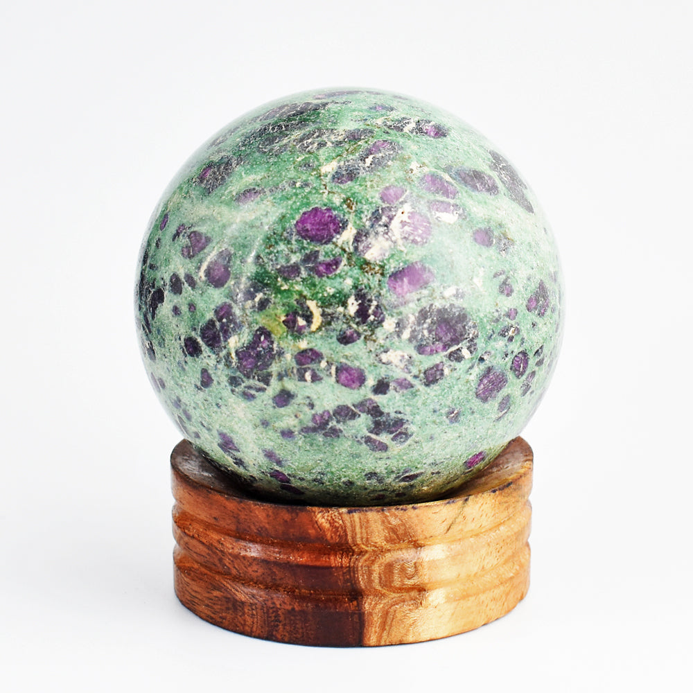 Gorgeous 2009.00 Cts Genuine Pink In Ruby Fuchsite Crystal Specimen Healing Sphere
