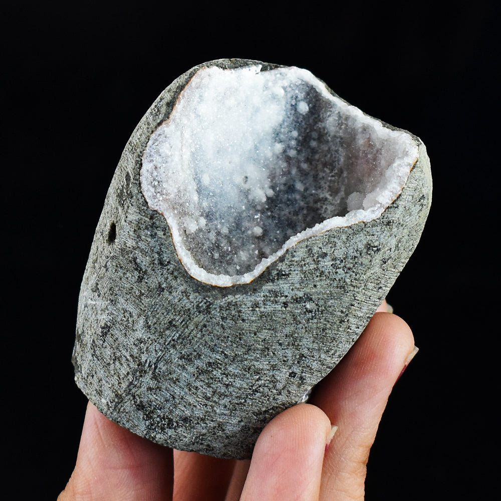 Amazing 734.00 Cts Genuine Chalcedony With MM Quartz Crystal Specimen Gemstone
