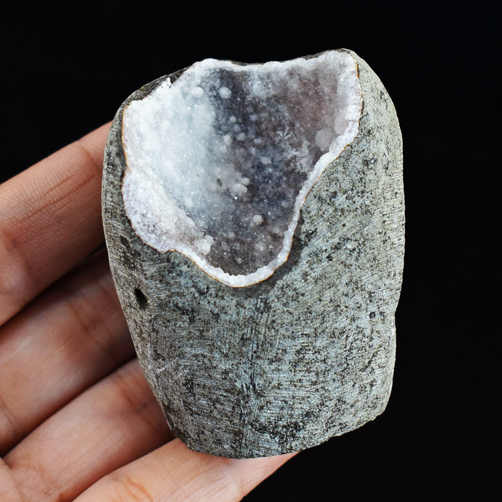 Amazing 734.00 Cts Genuine Chalcedony With MM Quartz Crystal Specimen Gemstone