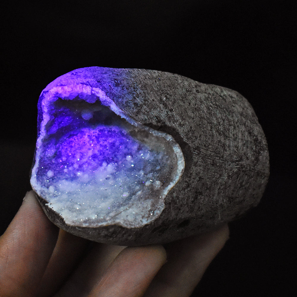 Amazing 734.00 Cts Genuine Chalcedony With MM Quartz Crystal Specimen Gemstone
