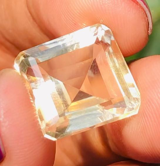 Amazing 13.00 Cts Genuine Citrine Faceted Loose Gemstone