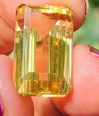 Stunning 14.00 Cts Genuine Citrine Faceted Loose Gemstone