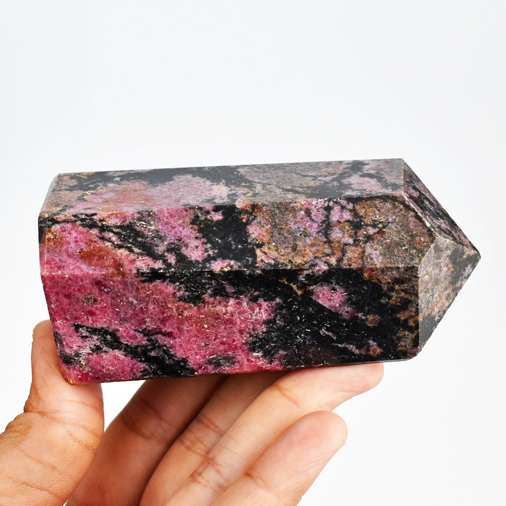 Amazing 1767.00 Cts Genuine Rhodonite Free Form Crystal Specimen Gemstone Healing Tower