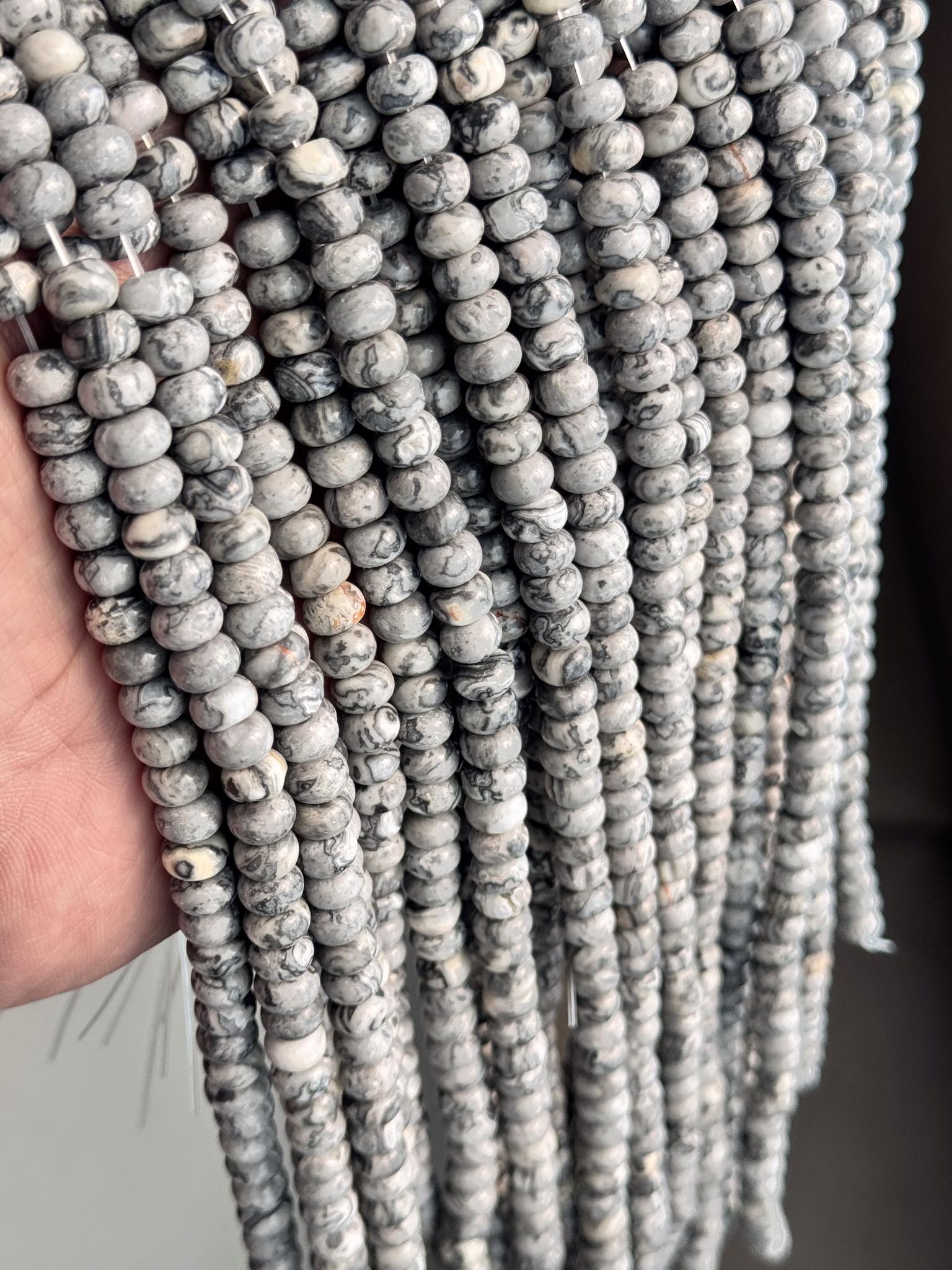 Mega Sale - 100% Genuine Exclusive Crinoid Fo_ss_il  Beads Strand