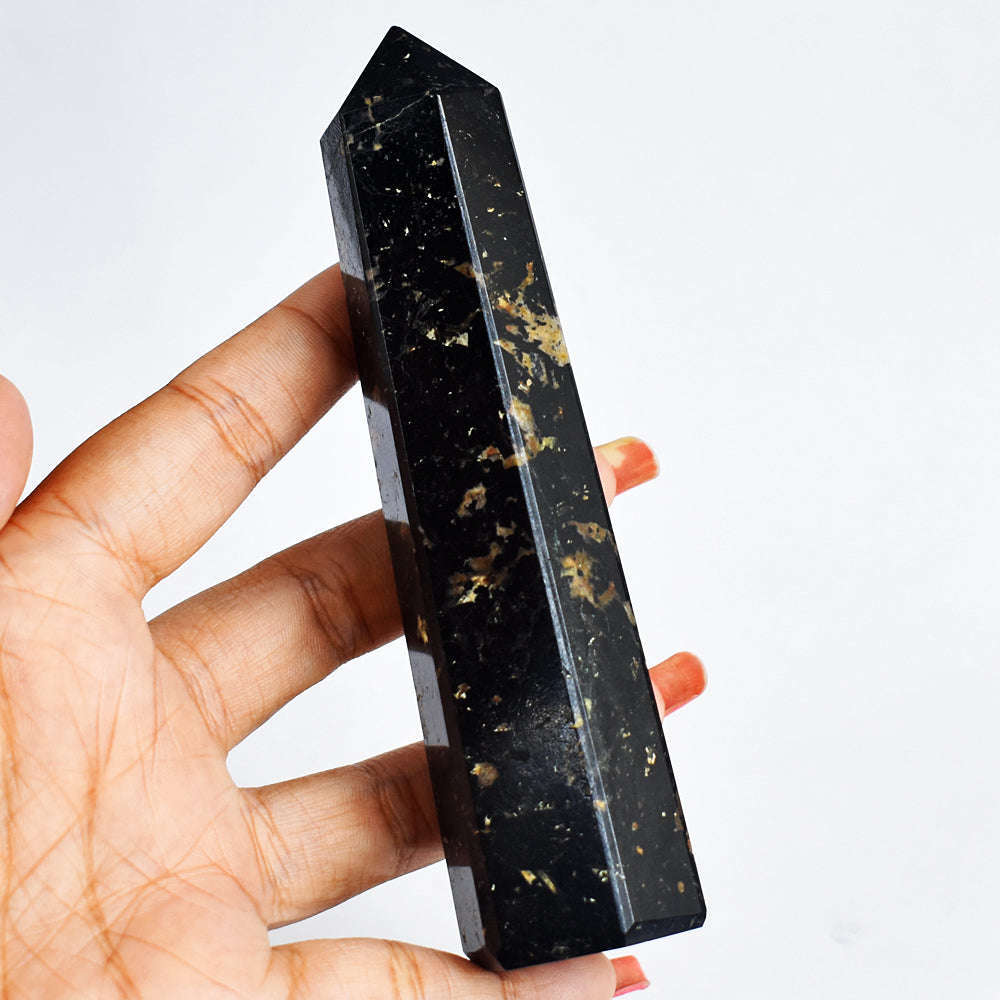 gemsmore:Amazing 945.00 Carats  Genuine  Hand  Carved  Black Tourmaline Healing  Point