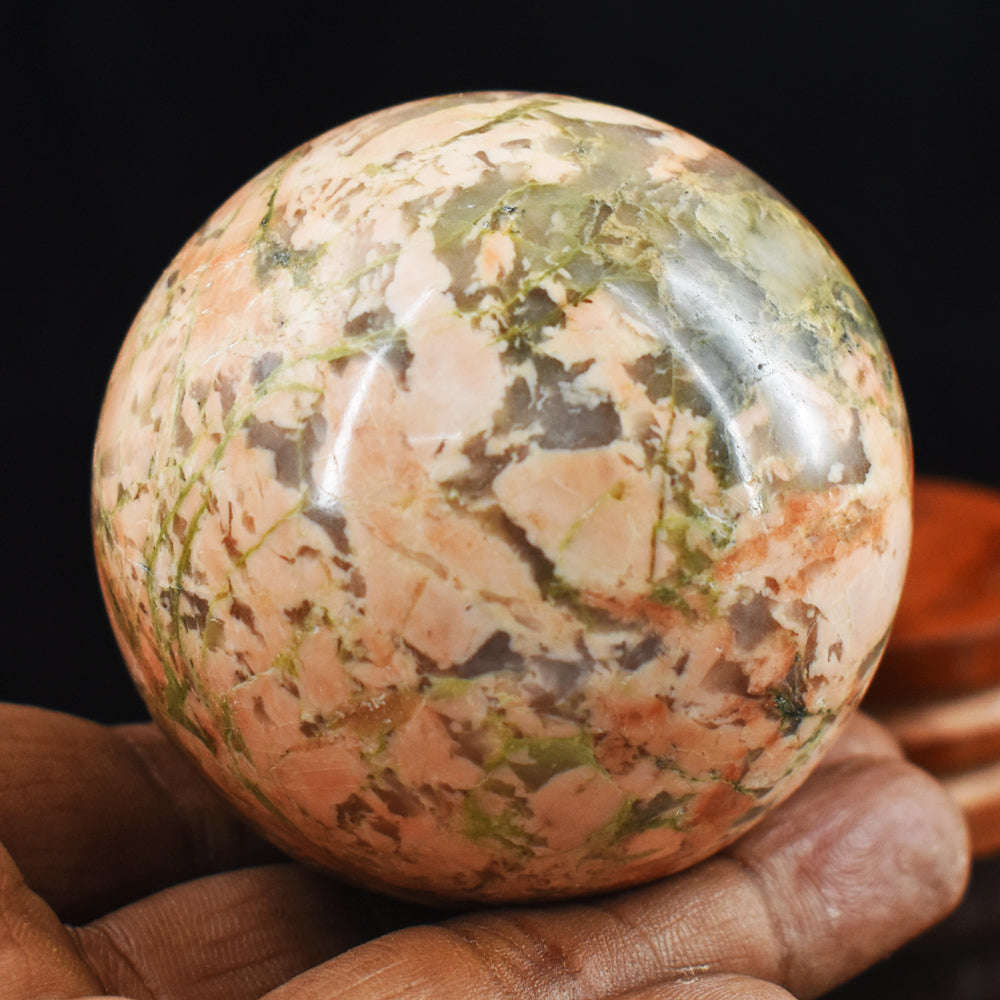 gemsmore:Amazing  Indian Opal  Hand Carved  Crystal  Healing Sphere