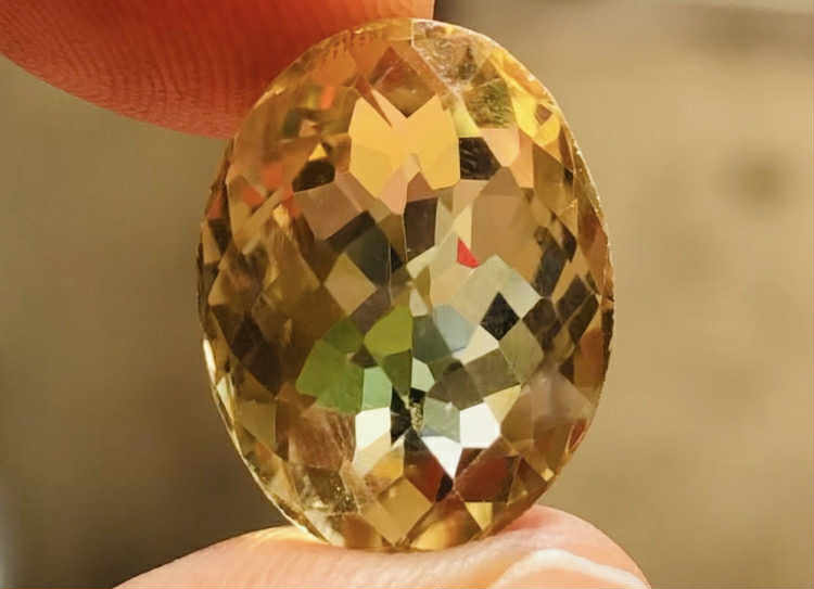 Exclusive 12.00 Cts Genuine Citrine Faceted Loose Gemstone