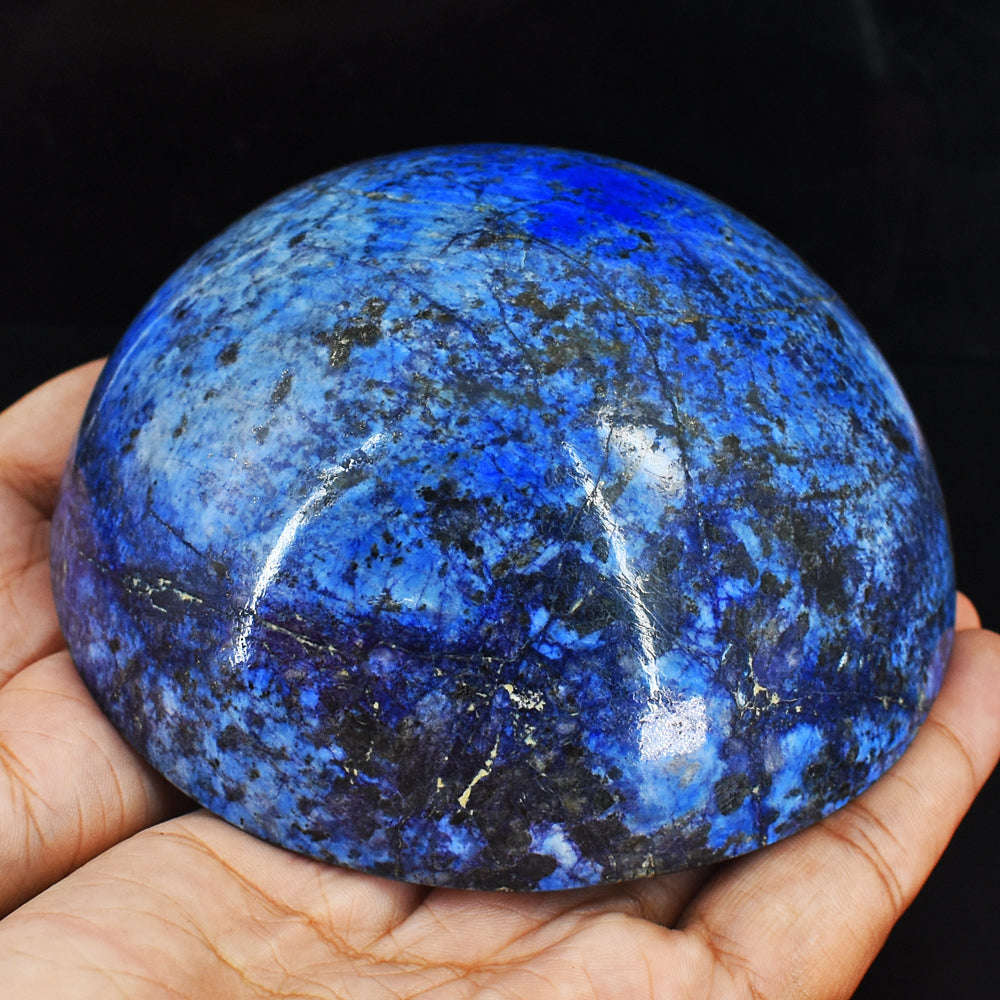 gemsmore:Genuine 4765.00 Cts Blue Lapis Lazuli Hand Carved Crystal Healing Cabochon- Huge Size