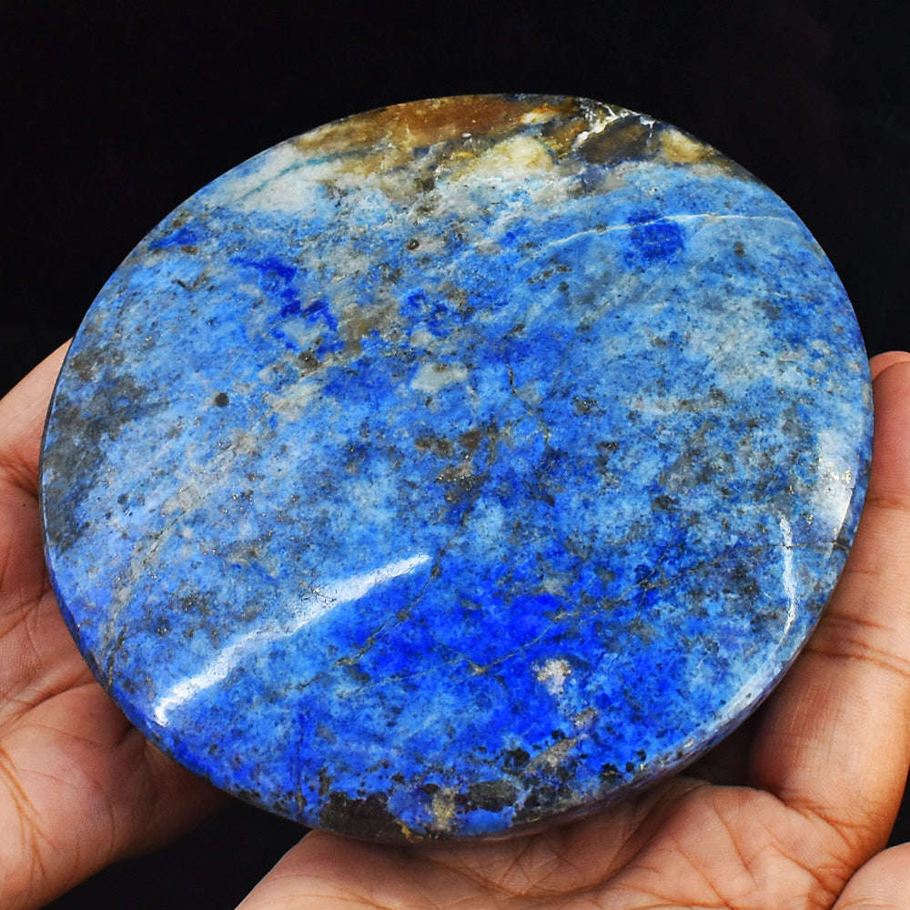 gemsmore:Genuine 4765.00 Cts Blue Lapis Lazuli Hand Carved Crystal Healing Cabochon- Huge Size