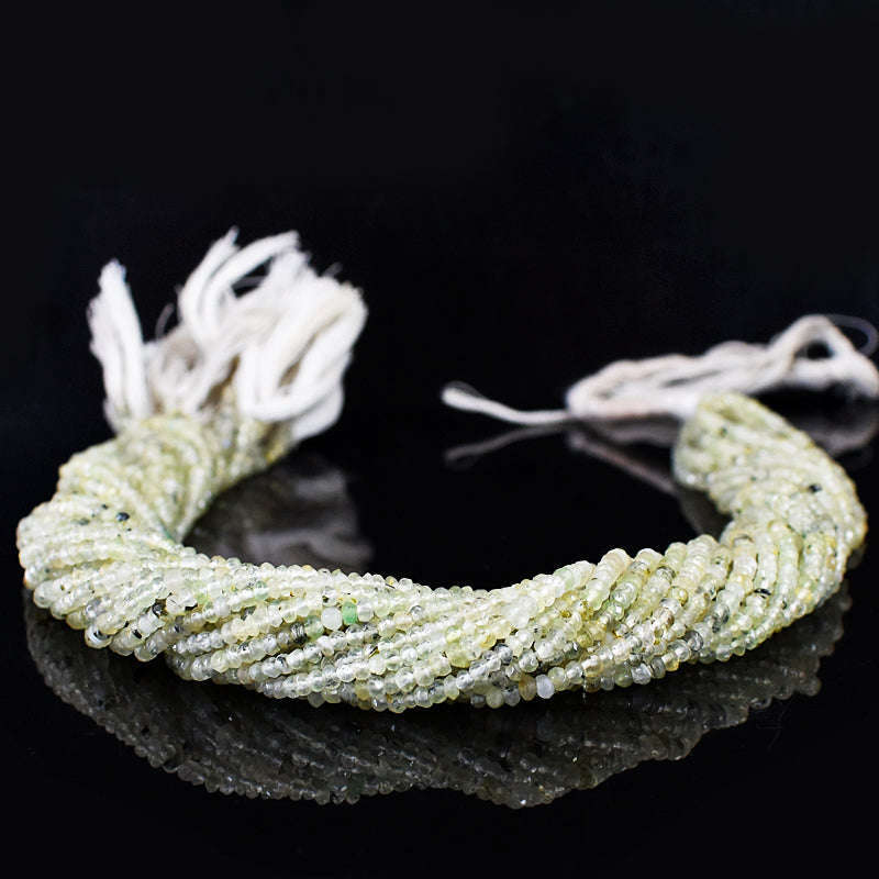 gemsmore:1 pc 02-03mm Faceted Phernite Drilled Beads Strand 13 inches