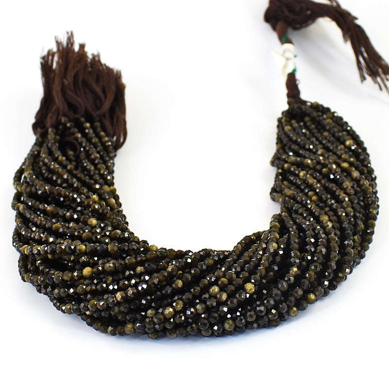 gemsmore:1 pc 03mm Faceted Teal Moonstone Drilled Beads Strand 13 inches