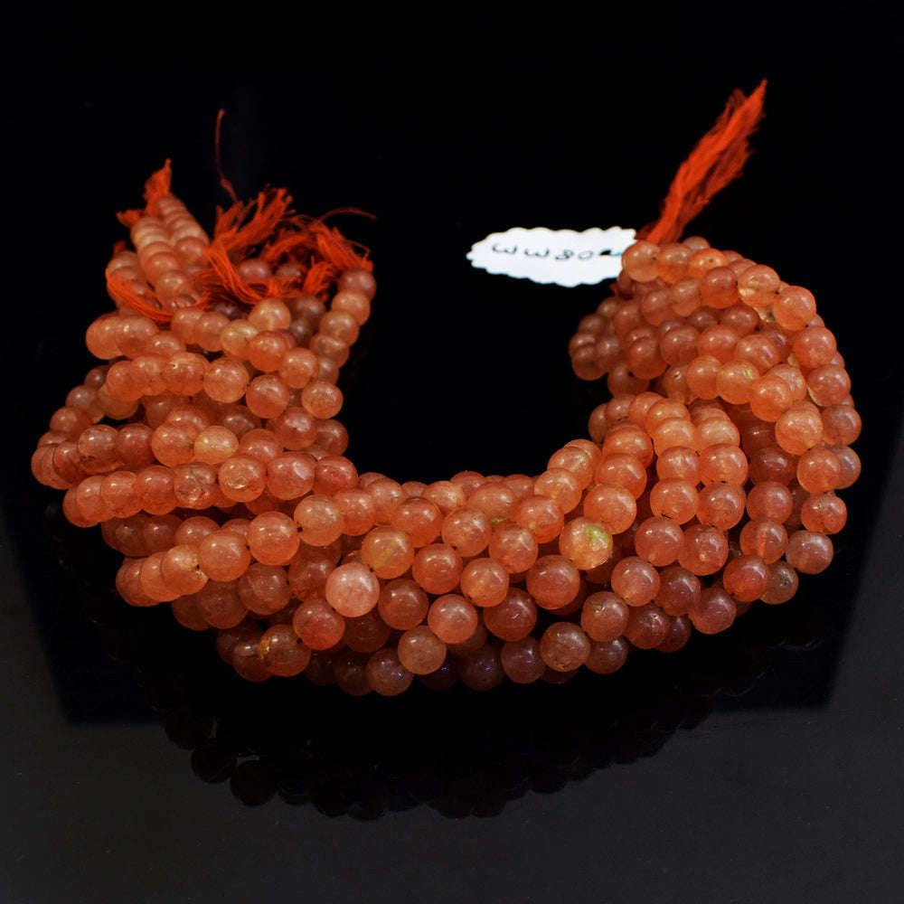 gemsmore:1 pc 08mm Aventurine  Drilled Beads Strand 12 inches