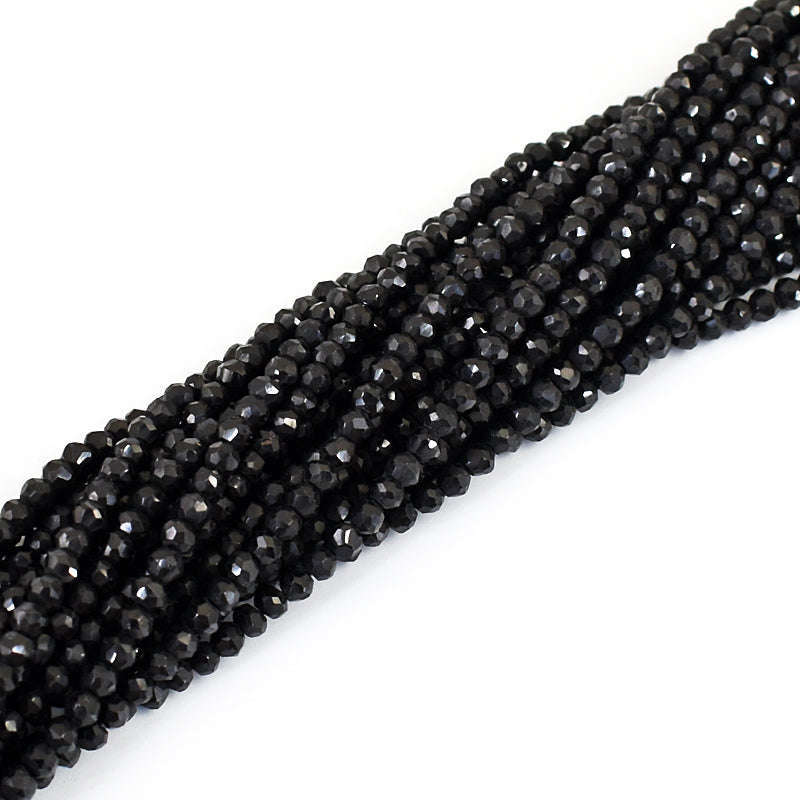 gemsmore:1 pc 3-4mm Faceted Spinel Drilled Beads Strand 13 inches