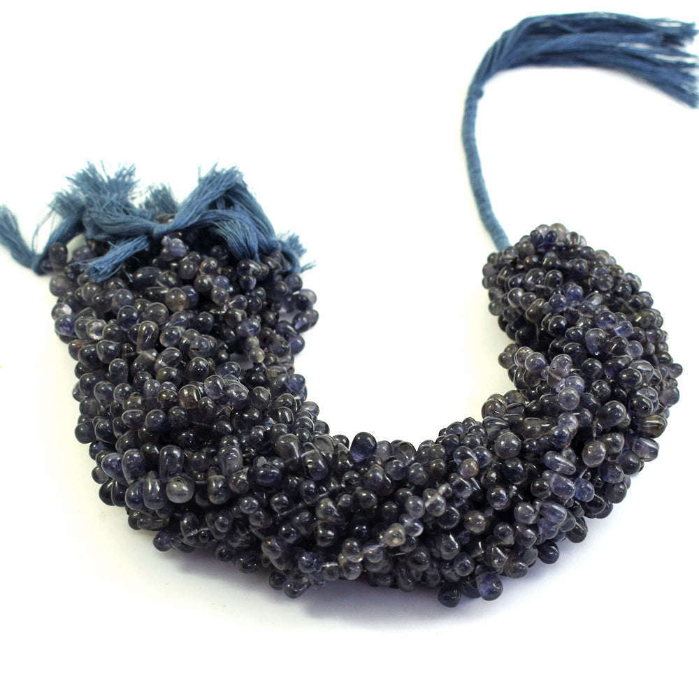 gemsmore:1 pc 6-8mm Iolite  Drilled Beads Strand 13  Inches