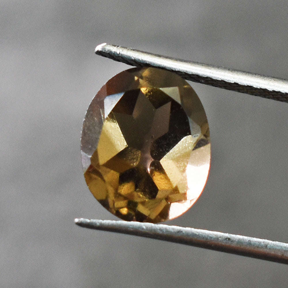 gemsmore:5 Cts Genuine Smoky Quartz Faceted Gemstone