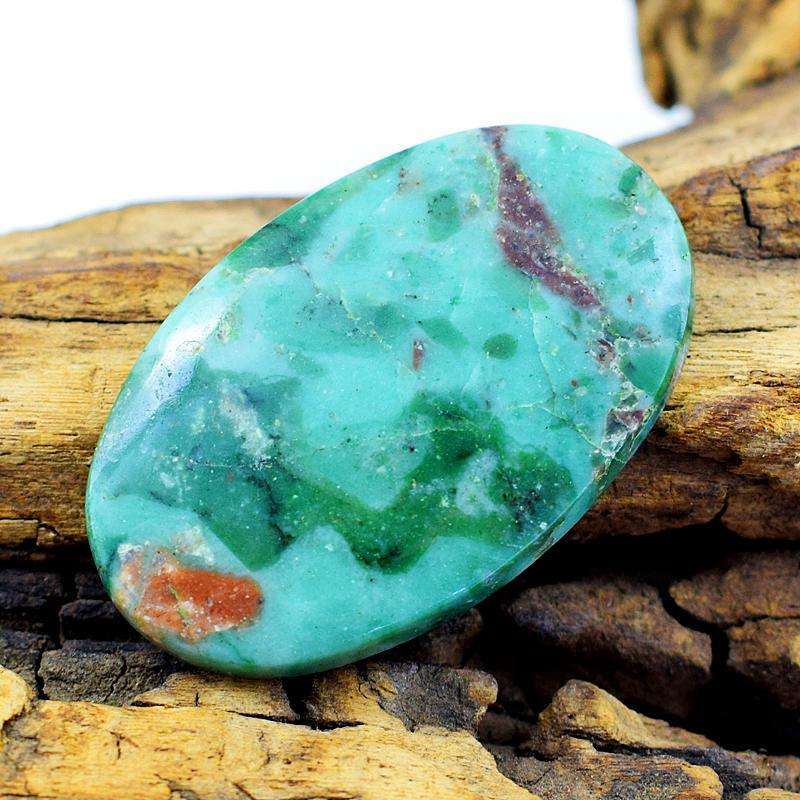 gemsmore:Aamzing Natural Oval Shape Chrysoprase Loose Gemstone
