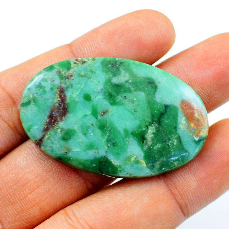 gemsmore:Aamzing Natural Oval Shape Chrysoprase Loose Gemstone