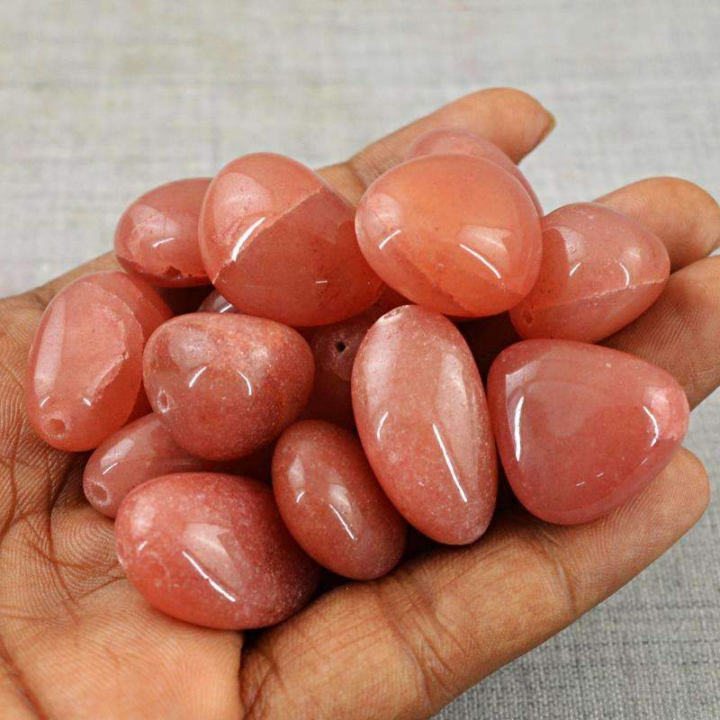 gemsmore:Agate Drilled Beads Lot - Natural Untreated