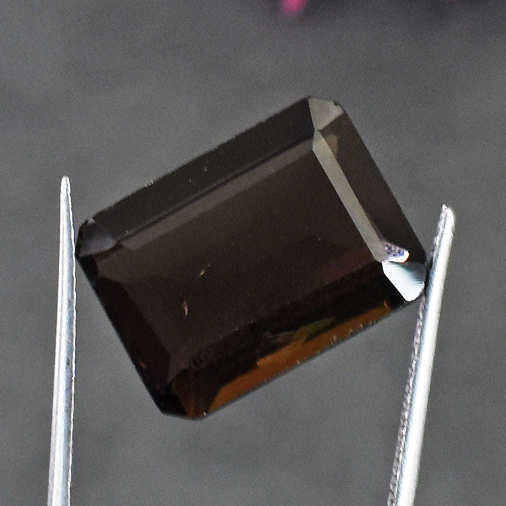 gemsmore:Amazing 19 Cts Genuine Smoky Quartz Faceted Gemstone