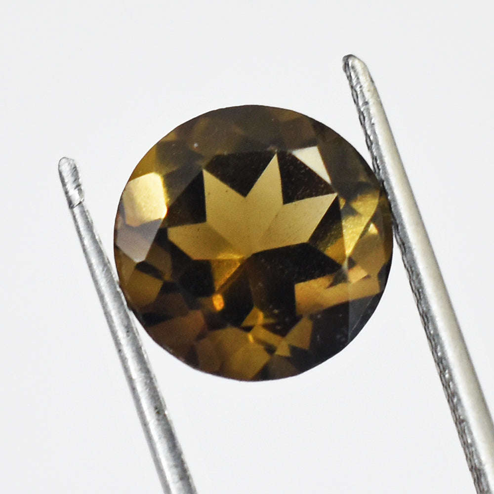 gemsmore:Amazing 6 Carats Genuine Smoky Quartz Faceted Gemstone