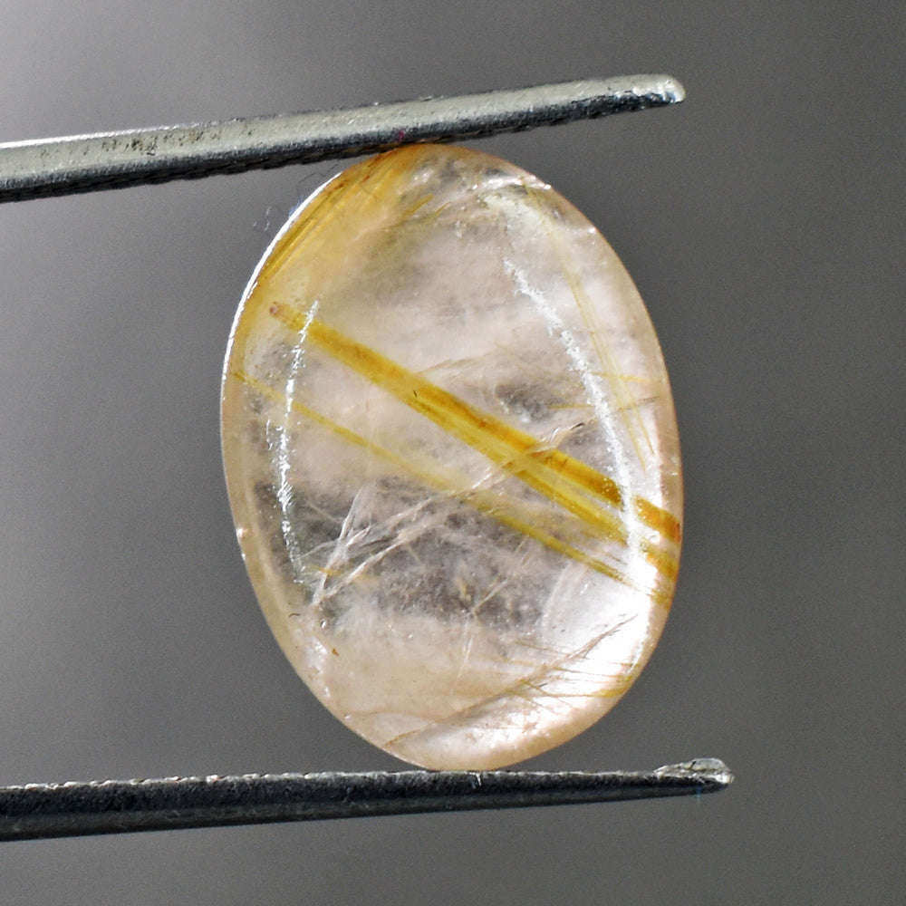 gemsmore:Amazing 7 Carats  Genuine Golden Rutile Quartz Gemstone