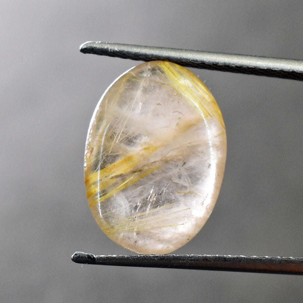 gemsmore:Amazing 7 Carats  Genuine Golden Rutile Quartz Gemstone