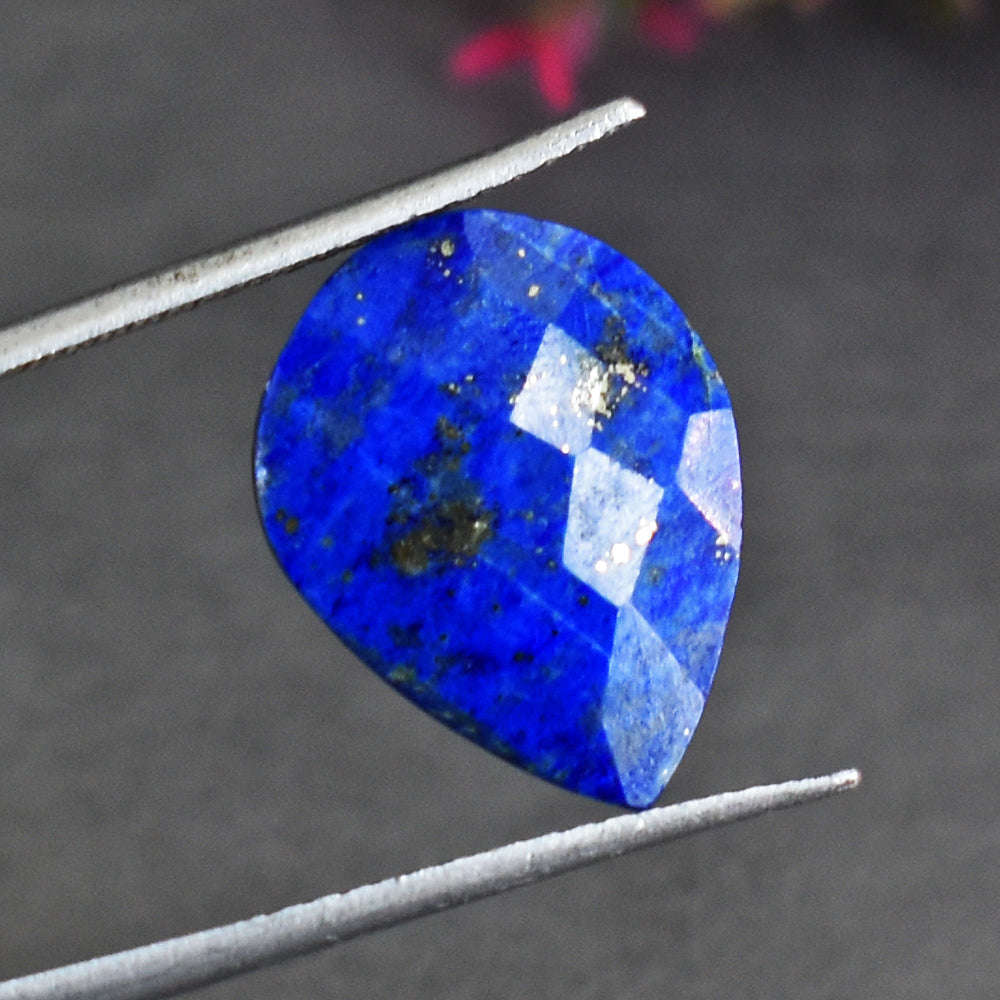 gemsmore:Amazing 7 Cts Genuine Lapis Lazuli Faceted Gemstone