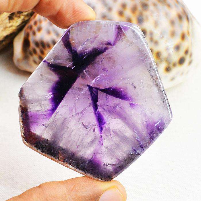 gemsmore:Amazing Amethyst Chiastolite Untreated Loose Gemstone
