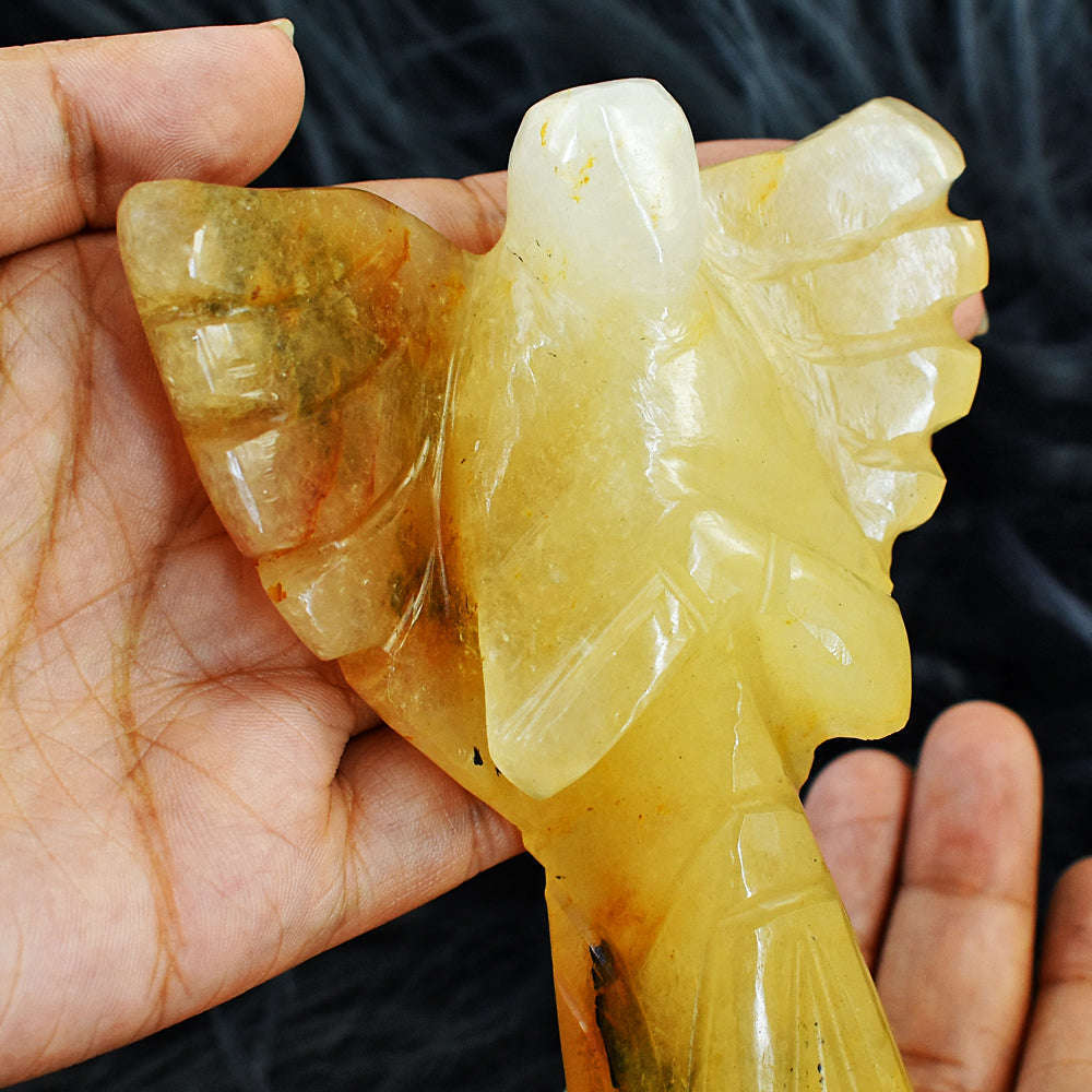 gemsmore:Amazing Aventurine Hand Carved Healing Praying Angel
