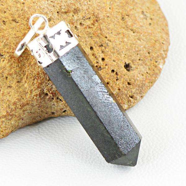 gemsmore:Amazing Black Spinel Healing Point Pendant