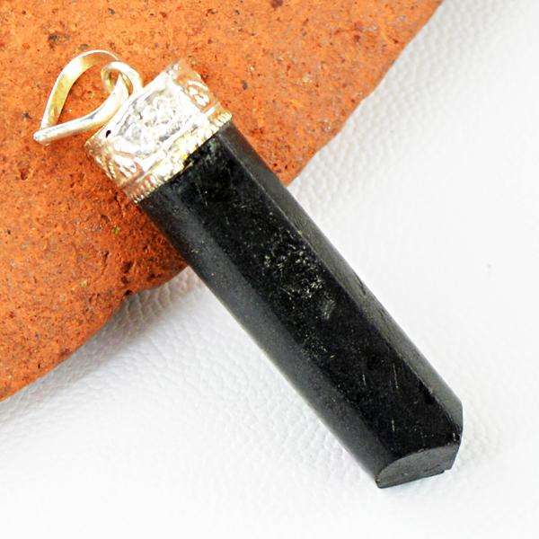 gemsmore:Amazing Black Spinel Healing Point Pendant