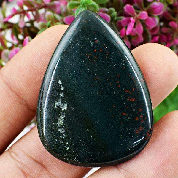 gemsmore:Amazing Bloodstone Pear Shape Untreated Loose Gemstone