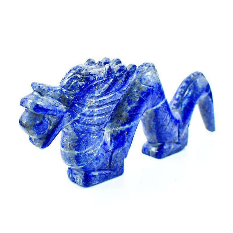gemsmore:Amazing Blue Lapis Lazuli Hand Carved Dragon Carving Real Gemstone