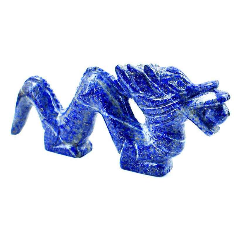gemsmore:Amazing Blue Lapis Lazuli Hand Carved Dragon Carving Real Gemstone