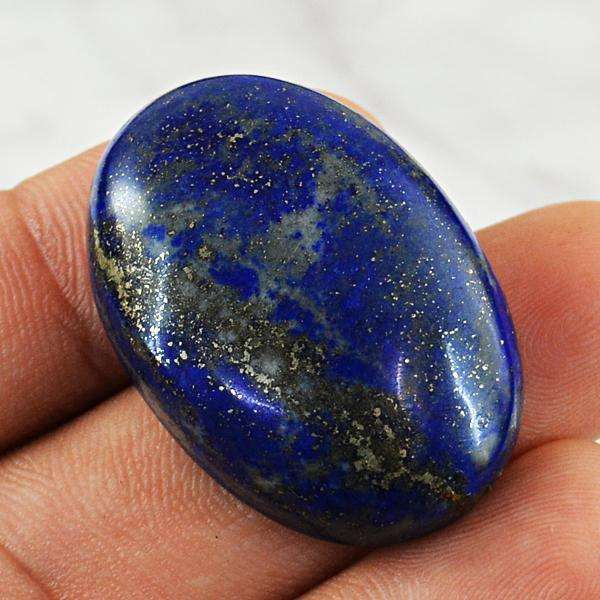gemsmore:Amazing Blue Lapis Lazuli Oval Shape Untreated Loose Gemstone
