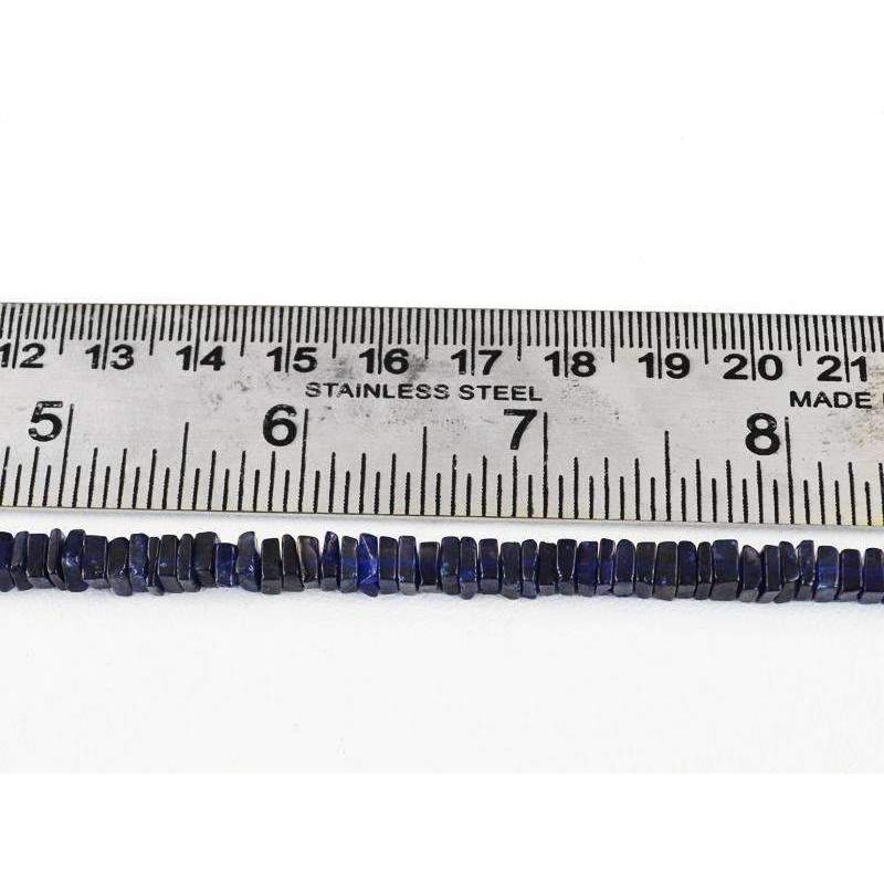 gemsmore:Amazing Blue Tanzanite Drilled Beads Strand Natural Untreated