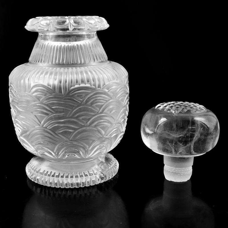 gemsmore:Amazing Carved White Quartz Perfume Bottle