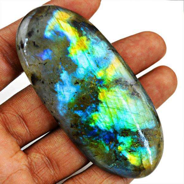 gemsmore:Amazing Flash Labradorite Oval Shape Loose Gemstone