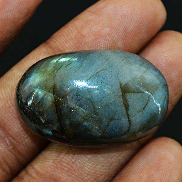 gemsmore:Amazing Flash Labradorite Oval Shape Untreated Loose Gemstone