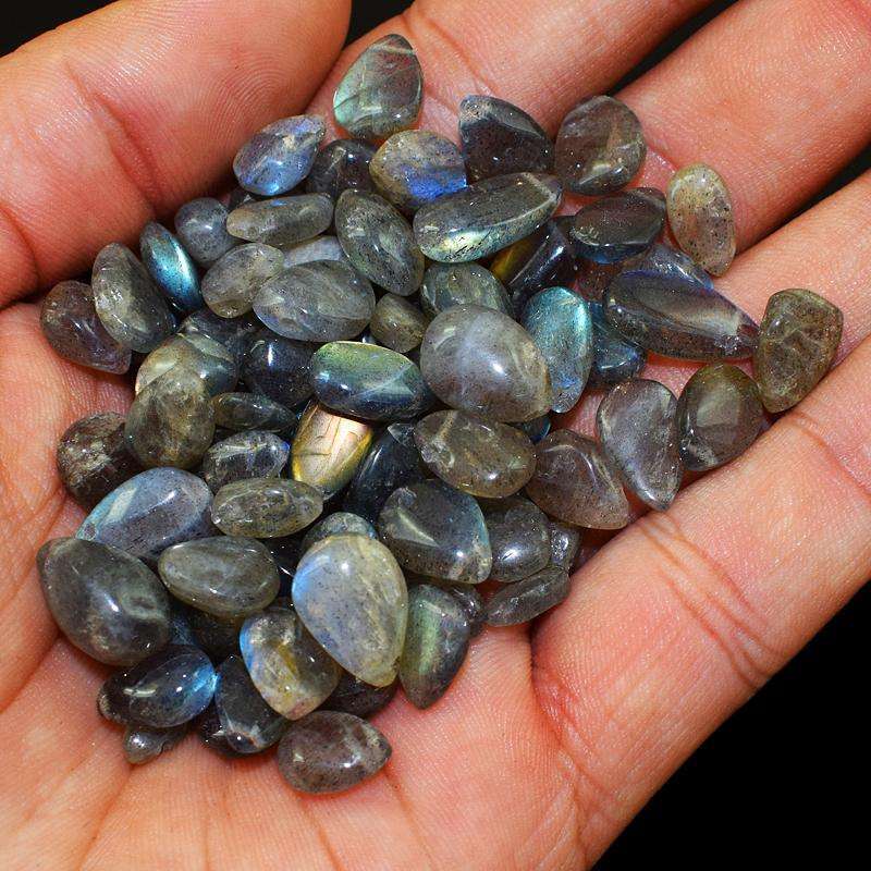 gemsmore:Amazing Flash Labradorite Pear Shape Drilled Beads Lot