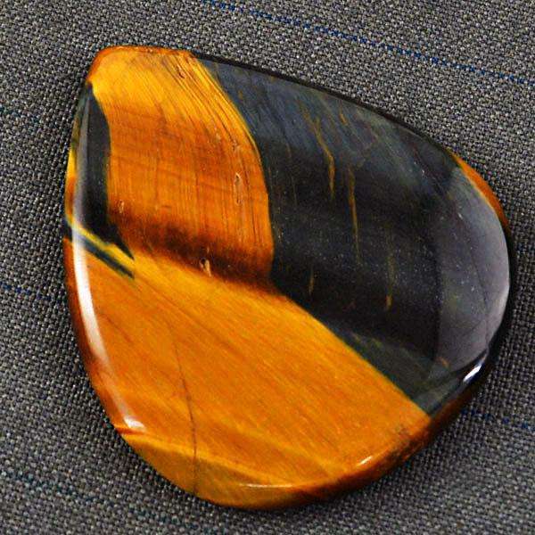 gemsmore:Amazing Genuine Blue Power Tiger Eye Pear Shape Loose Gemstone