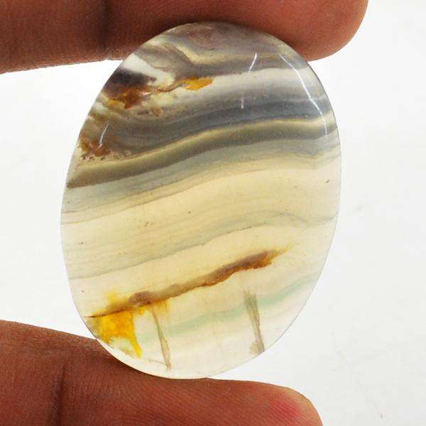 gemsmore:Amazing Genuine Fluorite Oval Shape Untreated Loose Gemstone