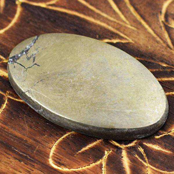 gemsmore:Amazing Genuine Golden Pyrite Oval Shape Untreated Loose Gemstone