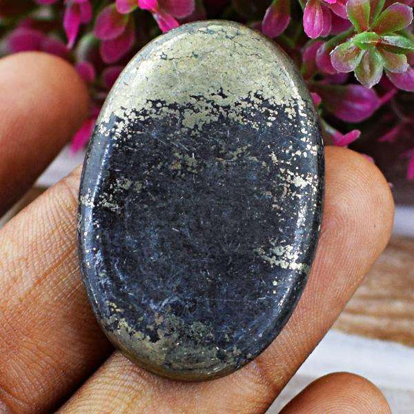 gemsmore:Amazing Genuine Golden Pyrite Oval Shape Untreated Loose Gemstone