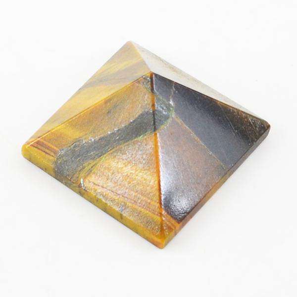 gemsmore:Amazing Genuine Golden Tiger Eye Healing Pyramid