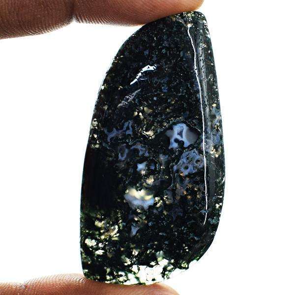 gemsmore:Amazing Genuine Green Moss Agate Untreated Loose Gemstone